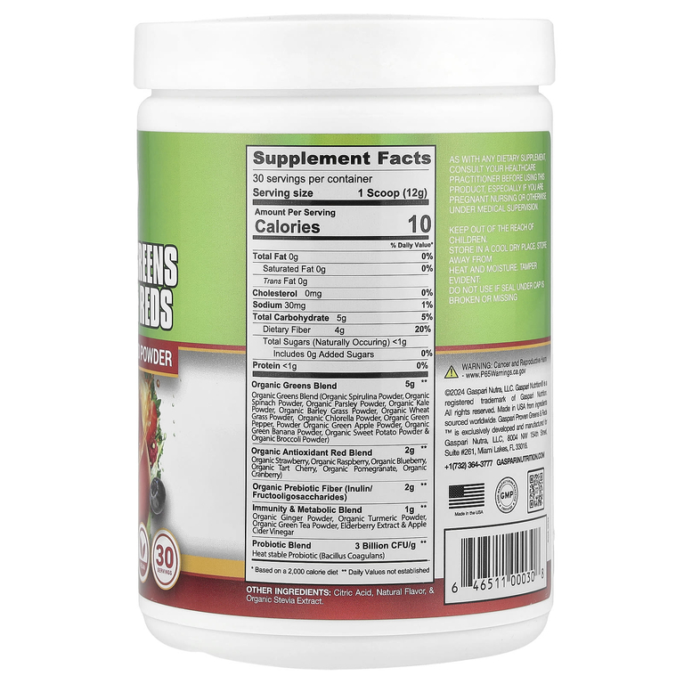 Gaspari Nutrition, Proven Greens & Reds, со вкусом манго, 360 г (12,69 унции)