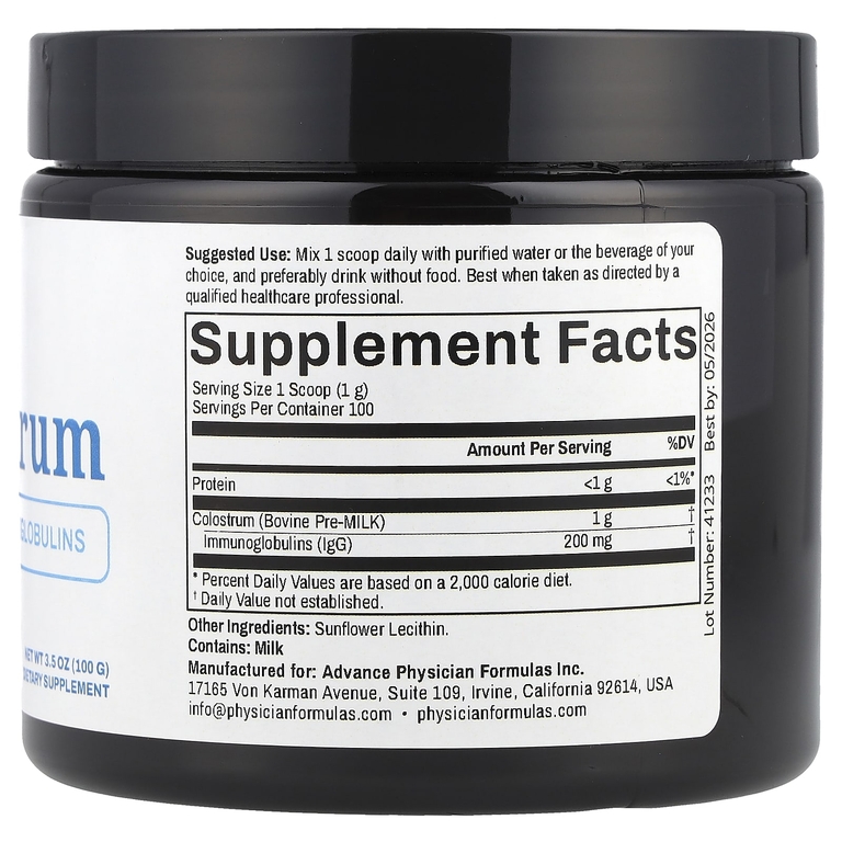 Advance Physician Formulas, Молозиво, 100 г (3,5 унции)