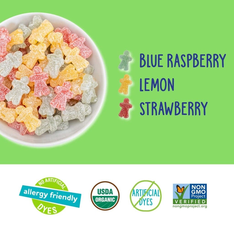 YumEarth, Organic SourLittles™, жевательные конфеты, со вкусом клубники, голубой малины и лимона, 142 г (5 унций)