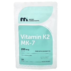 Micro Ingredients, Витамин K2, МК-7, 200 мкг, 300 мягких таблеток