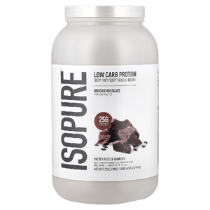  Isopure, Протеиновый порошок с низким содержанием углеводов, голландский шоколад, 1,35 кг (2,98 фунта)