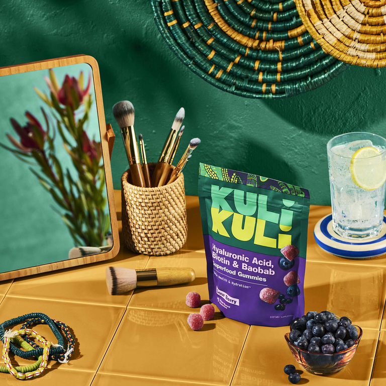Kuli Kuli, жевательные таблетки с суперфудами, кислый ягодный вкус, 60 растительных жевательных таблеток