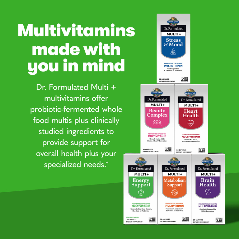 Garden of Life, Компания Dr. Formated Multi +, Energy Support, 30 капсул