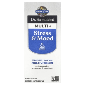 Garden of Life, Компания Dr. Formated Multi +, для снятия стресса и хорошего настроения, 60 капсул