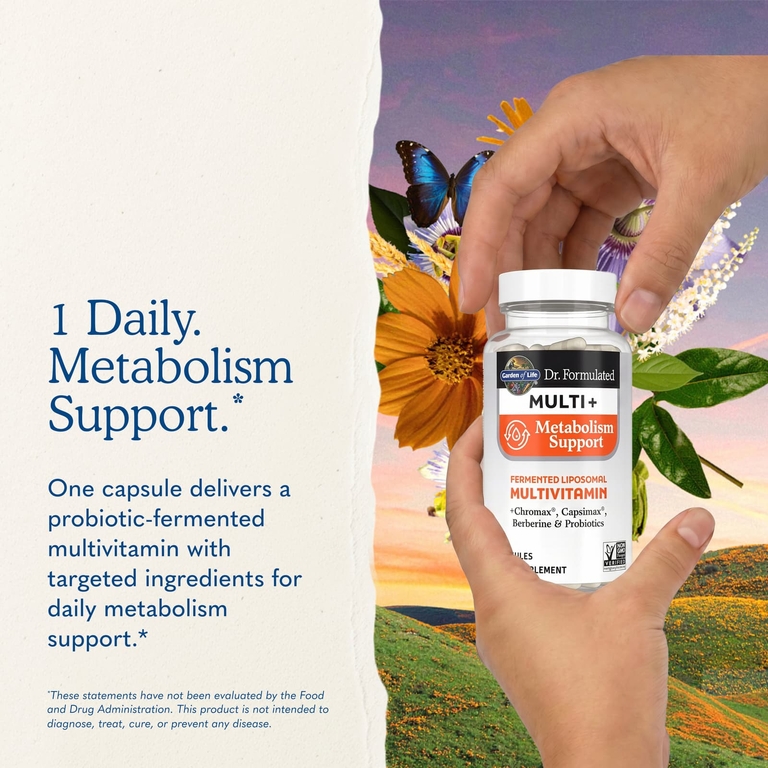 Garden of Life, Компания Dr. Formated Multi +, поддержка метаболизма, 30 капсул