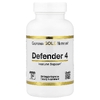 California Gold Nutrition, Defender 4, добавка с витаминами C и D, цинком и селеном, 60 вегетарианских капсул