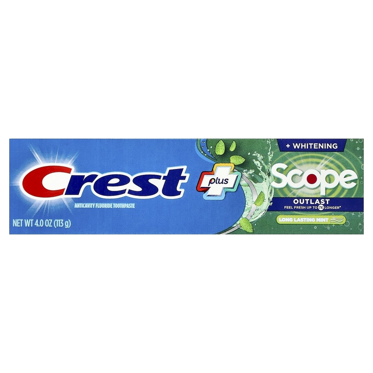 Crest, Plus Complete ™, Scope® Outlast® + Whitening, зубная паста с фтором, мята, 113 г (4 унции) (Товар снят с продажи) 