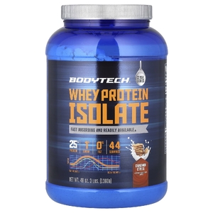 BodyTech, Изолят сывороточного протеина, хлопья с корицей, 1360 г (3 фунта)