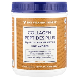 The Vitamin Shoppe, Collagen Peptides Plus, без добавок, 564,2 г (20 унций)