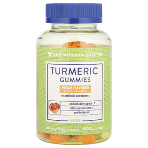 The Vitamin Shoppe, Жевательные мармеладки с куркумой, персик, 60 жевательных таблеток