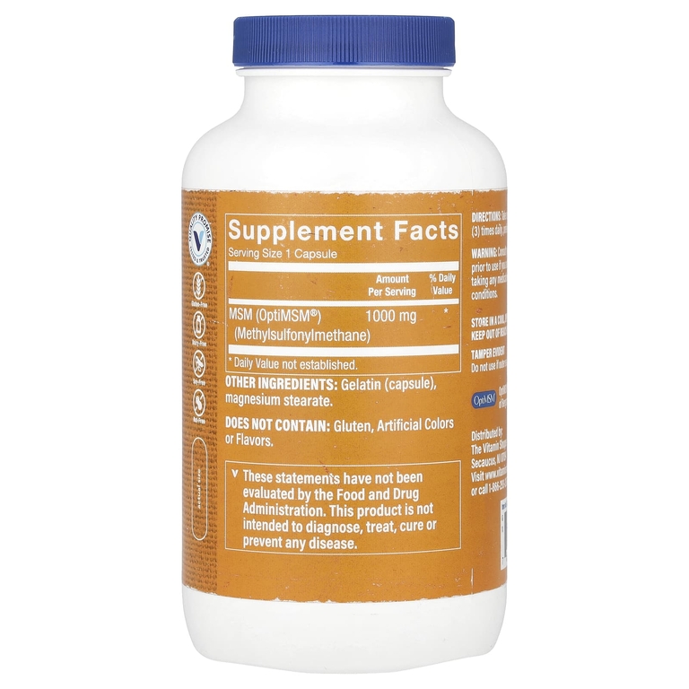 The Vitamin Shoppe, МСМ с OptiMSM®, 1000 мг, 240 капсул (Товар снят с продажи) 
