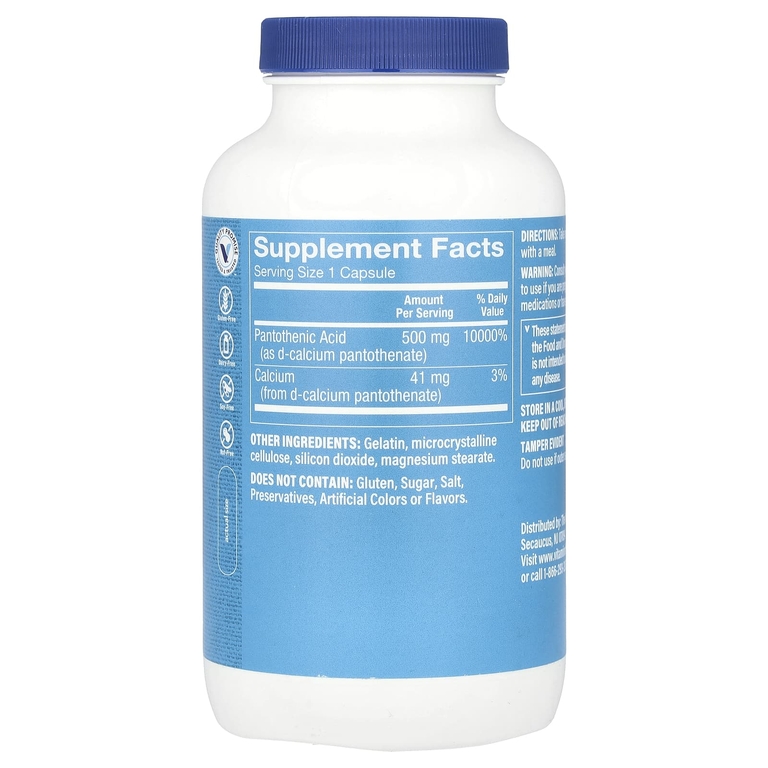 The Vitamin Shoppe, Пантотеновая кислота, витамин B5`` 300 капсул
