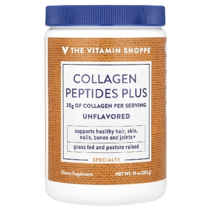 The Vitamin Shoppe, Collagen Peptides Plus, без ароматизаторов, 283 г (10 унций)