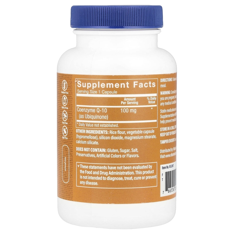 The Vitamin Shoppe, CoQ-10, 100 мг, 180 капсул (Товар снят с продажи) 