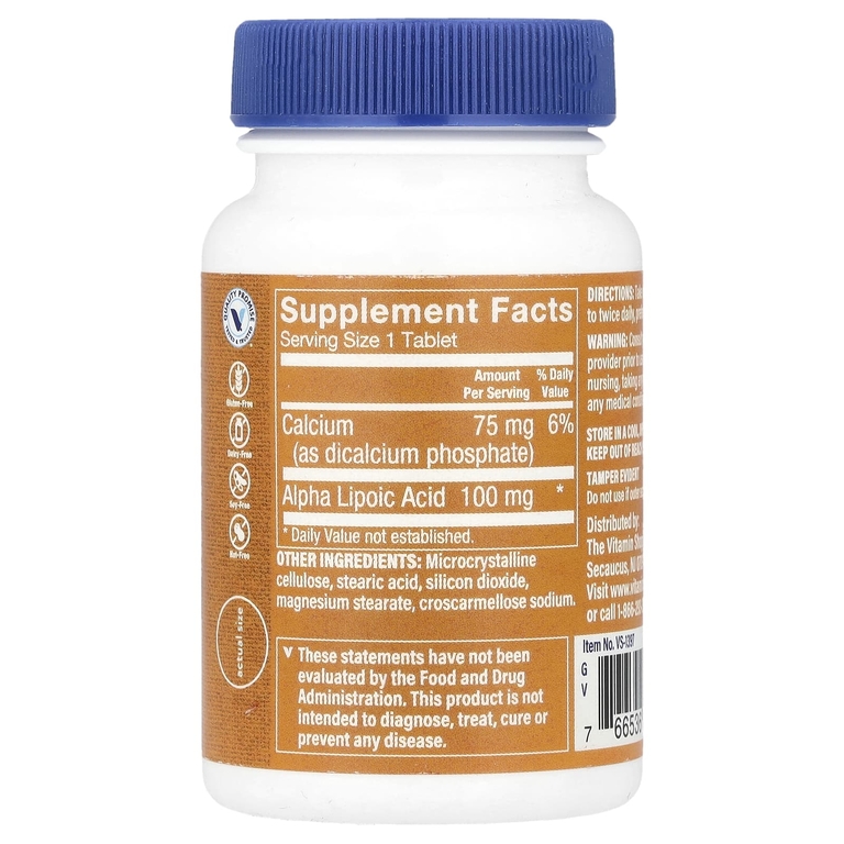 The Vitamin Shoppe, Альфа-липоевая кислота, 120 таблеток (Товар снят с продажи) 