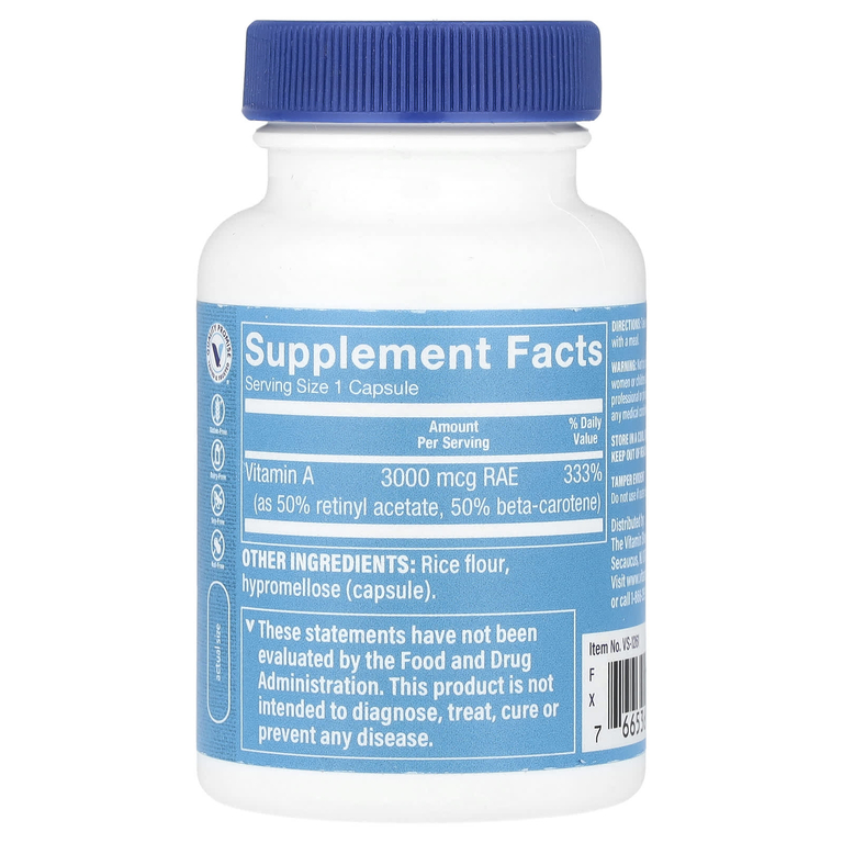 The Vitamin Shoppe, Dry A, 3000 мкг (10 000 МЕ), 100 капсул (Товар снят с продажи) 