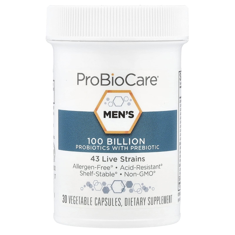 ProBioCare, Пробиотики для мужчин с пребиотиком, 30 растительных капсул