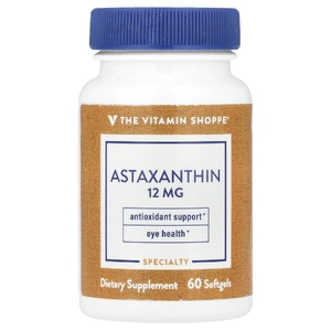 The Vitamin Shoppe, астаксантин, 12 мг, 60 мягких таблеток