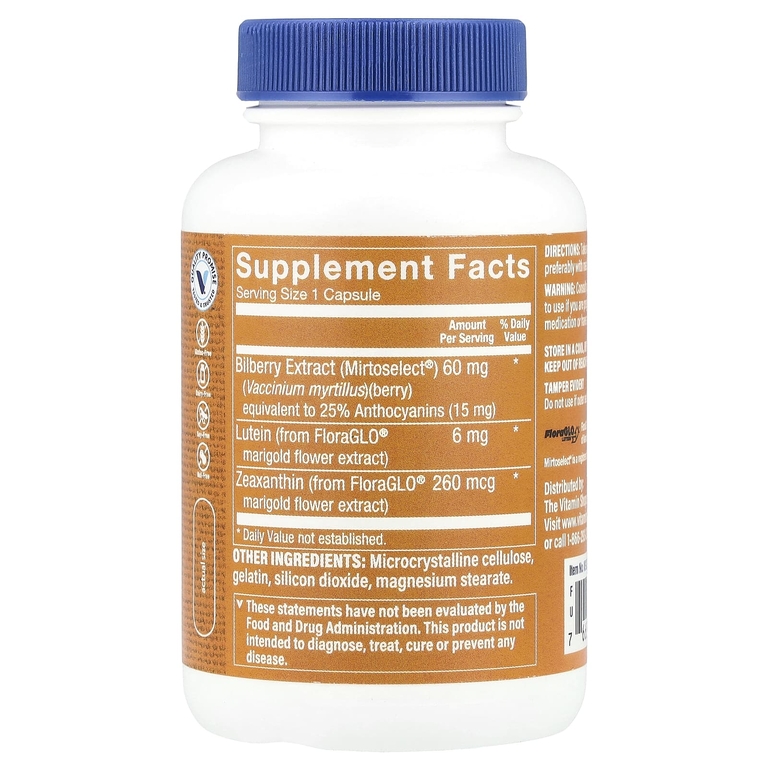 The Vitamin Shoppe, Лютеин с экстрактом черники, 120 капсул (Товар снят с продажи) 