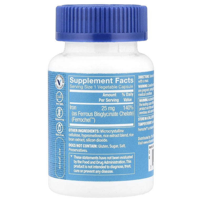 The Vitamin Shoppe, Comfort Iron®, 25 мг, 90 растительных капсул