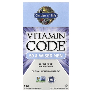Garden of Life, мультивитамины из цельных продуктов для мужчин от 50 лет, 120 вегетарианских капсул