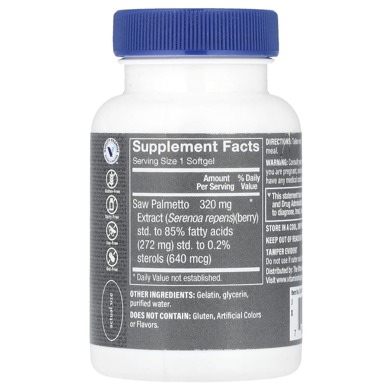 The Vitamin Shoppe, Мужская пила-пальма, 320 мг, 100 мягких таблеток
