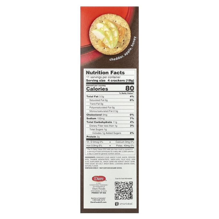 Breton Original Crackers, Крекер, оригинальный с морской солью, 200 г (7 унций) (Товар снят с продажи) 