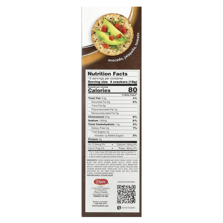 Breton Original Crackers, Grains First ™, крекеры, цельнозерновые продукты, 207 г (7,3 унции) (Товар снят с продажи) 