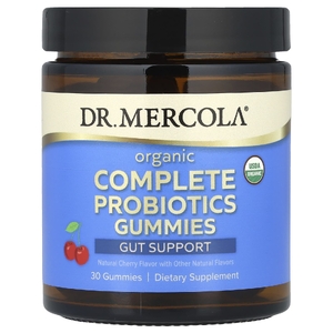 Dr. Mercola, полноценный органический пробиотик, со вкусом натуральной вишни, 30 жевательных таблеток (50 мг (5 млрд КОЕ) в 1 жевательной таблетке) (Товар снят с продажи) 