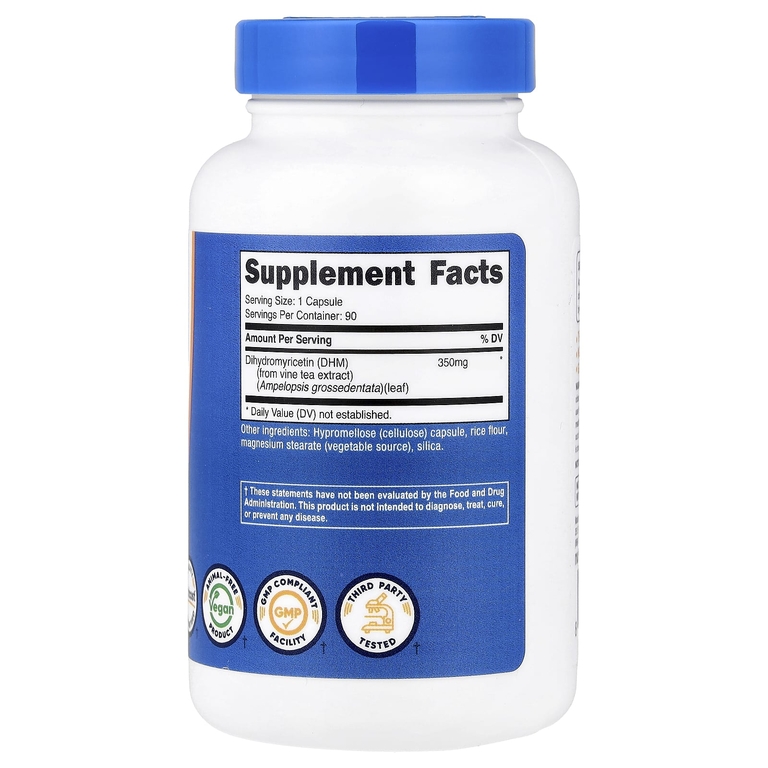 Nutricost, ДГМ, 350 мг, 90 капсул