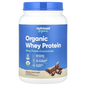 Nutricost, органический сывороточный протеин, двойной шоколад, 907 г (2 фунта)