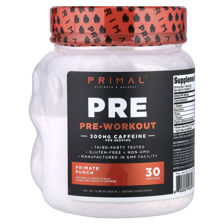 PrePrimal, Pre-Workout, Primate Punch, 453 г (15,98 унции)
