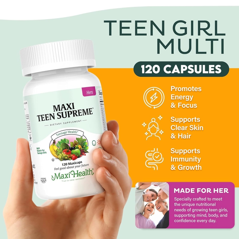 Maxi Health, Maxi Teen Supreme ™, для нее, 120 капсул