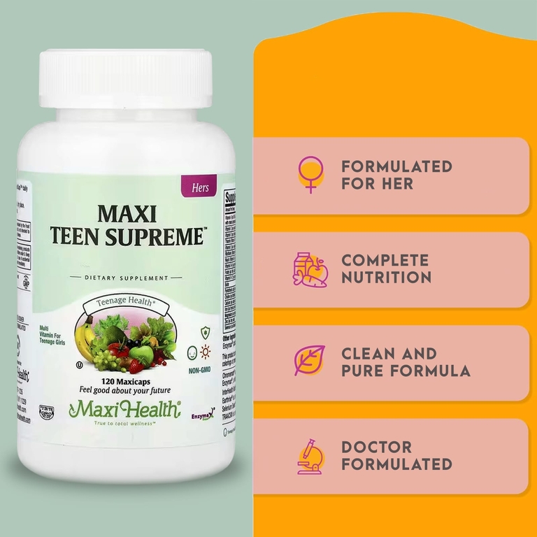 Maxi Health, Maxi Teen Supreme ™, для нее, 120 капсул