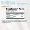 Doctor's Best, Витамин D3 + K2, МК-7, 60 растительных капсул