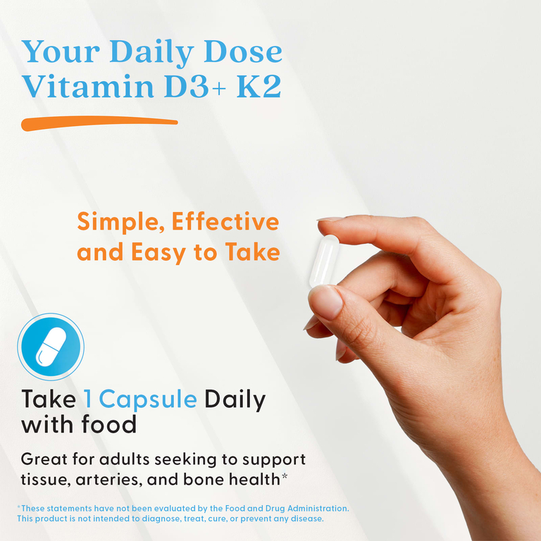 Doctor's Best, Витамин D3 + K2, МК-7, 60 растительных капсул