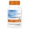 Doctor's Best, Витамин D3 + K2, МК-7, 60 растительных капсул