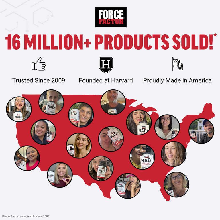 Force Factor, NAD + Longevity Nutrient Complex, 60 растительных капсул