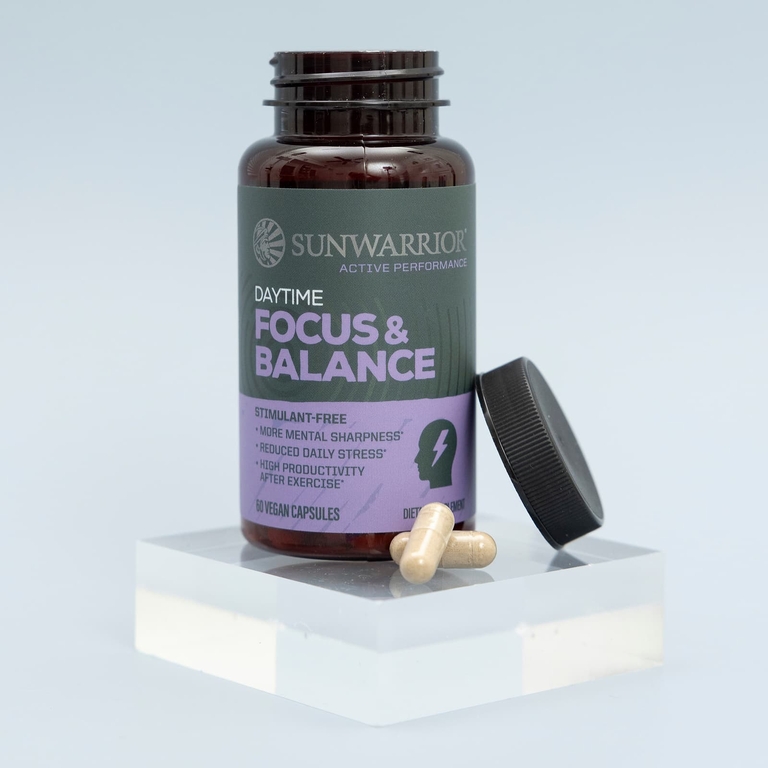 Sunwarrior, Daytime Focus & Balance, 60 веганских капсул (Товар снят с продажи) 