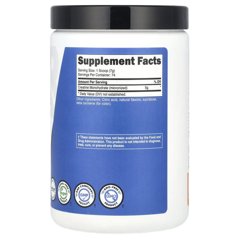 Nutricost, Performance, моногидрат креатина, мандаринский апельсин, 500 г (1,1 фунта)