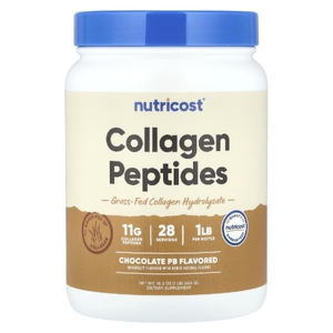 Nutricost, Collagen Peptides, шоколадные PB, 454 г (16,2 унции) (Товар снят с продажи) 