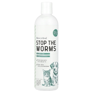 Chew + Heal, Stop The Worms, вредное средство для щенков и котят, 355 мл (12 жидк. Унций)