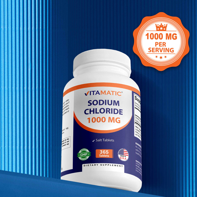 Vitamatic, Хлорид натрия, 1000 мг, 365 таблеток