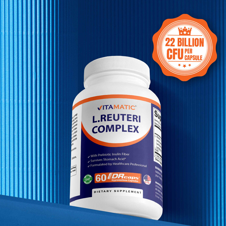 Vitamatic, комплекс L.Reuteri, 60 гипромеллозных капсул DRcaps®