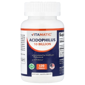 Vitamatic, Acidophilus, 10 млрд КОЕ, 120 таблеток