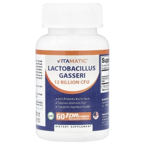 Vitamatic, Lactobacillus Gasseri, 60 капсул с гипромеллозой DRcaps®