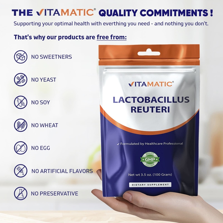 Vitamatic, лактобактерии реутери, 100 г (3,5 унции)