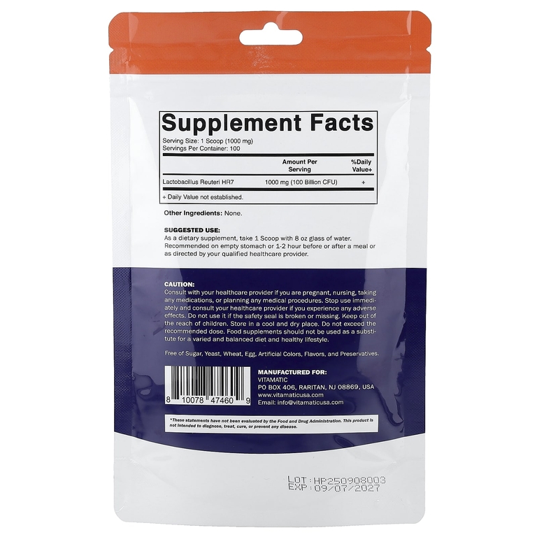 Vitamatic, лактобактерии реутери, 100 г (3,5 унции)