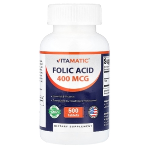 Vitamatic, Фолиевая кислота, 400 мкг, 500 таблеток