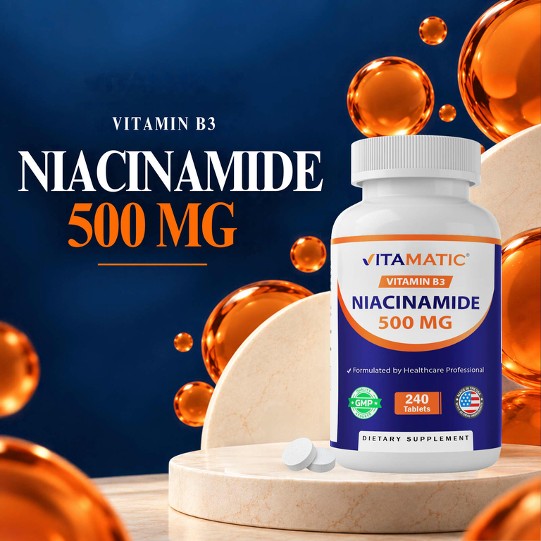 Vitamatic, Ниацинамид, 500 мг, 240 таблеток